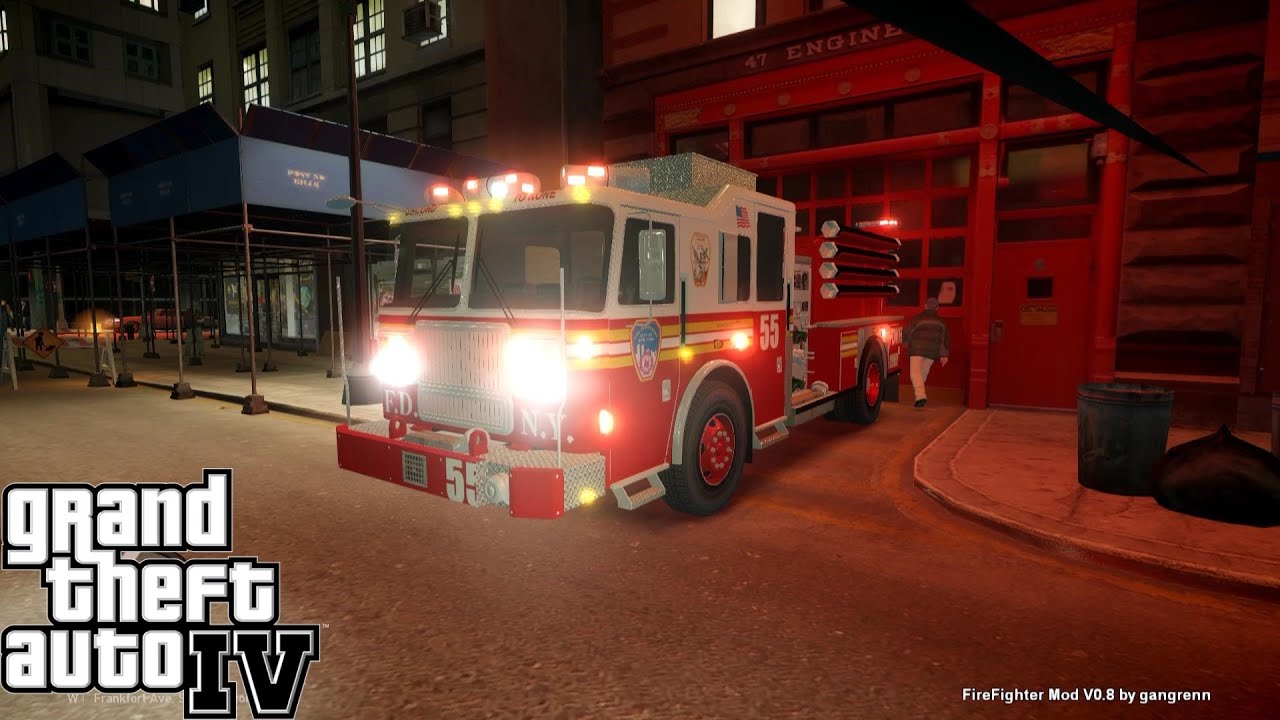GTA IV FDNY Firefighter Mod | Day 7 | Engine Fire Truck ...