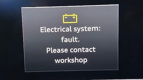 Audi Hoogspanningsaccustoring - Acculampje brandt Storing in elektrisch systeem