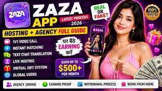 Zaza App Latest Process 2026 | Hosting & Agency Full Guide #ZazaApp #LiveChat