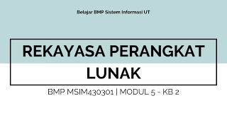 MOD 5 - KB 2 | UML - BMP MSIM430302 - UNIVERSITAS TERBUKA