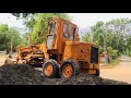 Heavy Construction Equipment in Operation - ABC Laying and Compaction