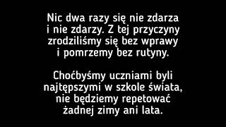 sanah - "Nic dwa razy się nie zdarza" (W. Szymborska) (Tekst/Muzyka) chords