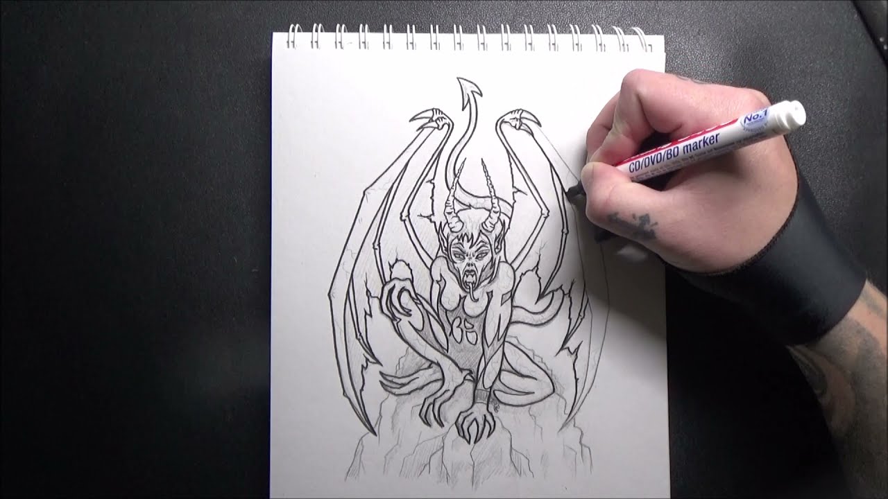 Gargoyle Tattoo Sketch by AlonsoNunez on DeviantArt