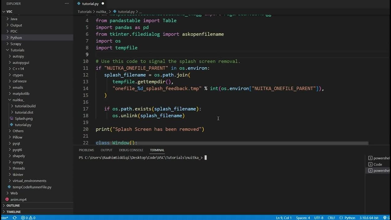 Add a Splash Screen to Nuitka EXE - YouTube