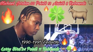BIRD VS MJ 1990! | MICHAEL JORDAN VS LARRY BIRD FULL GAME HIGHLIGHTS | REACTION VIDEO | 1990-1991