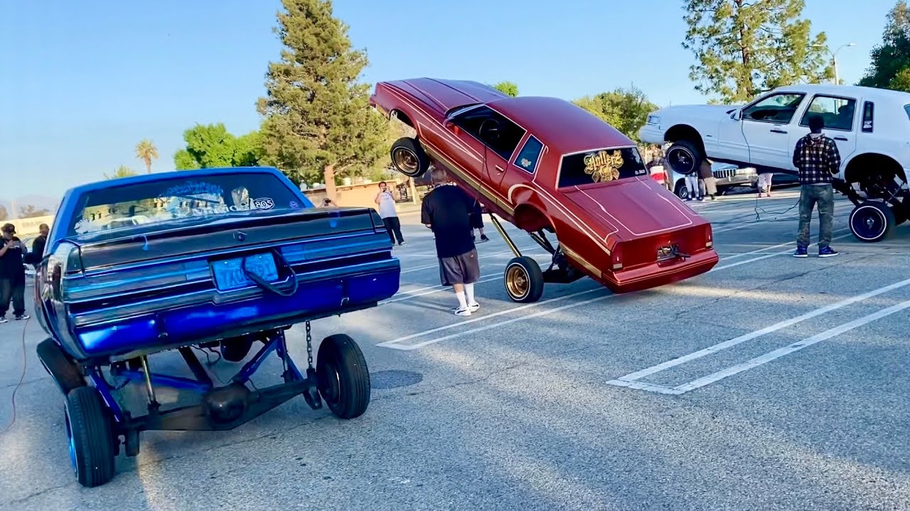 Hemet California Lowrider Hopping Clips Gibbel Park YouTube