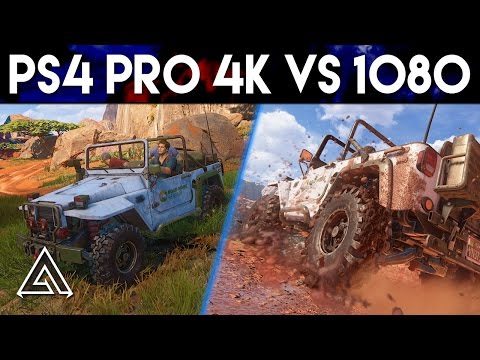 Uncharted 4 PS4 Pro 4k vs 1080p Gameplay