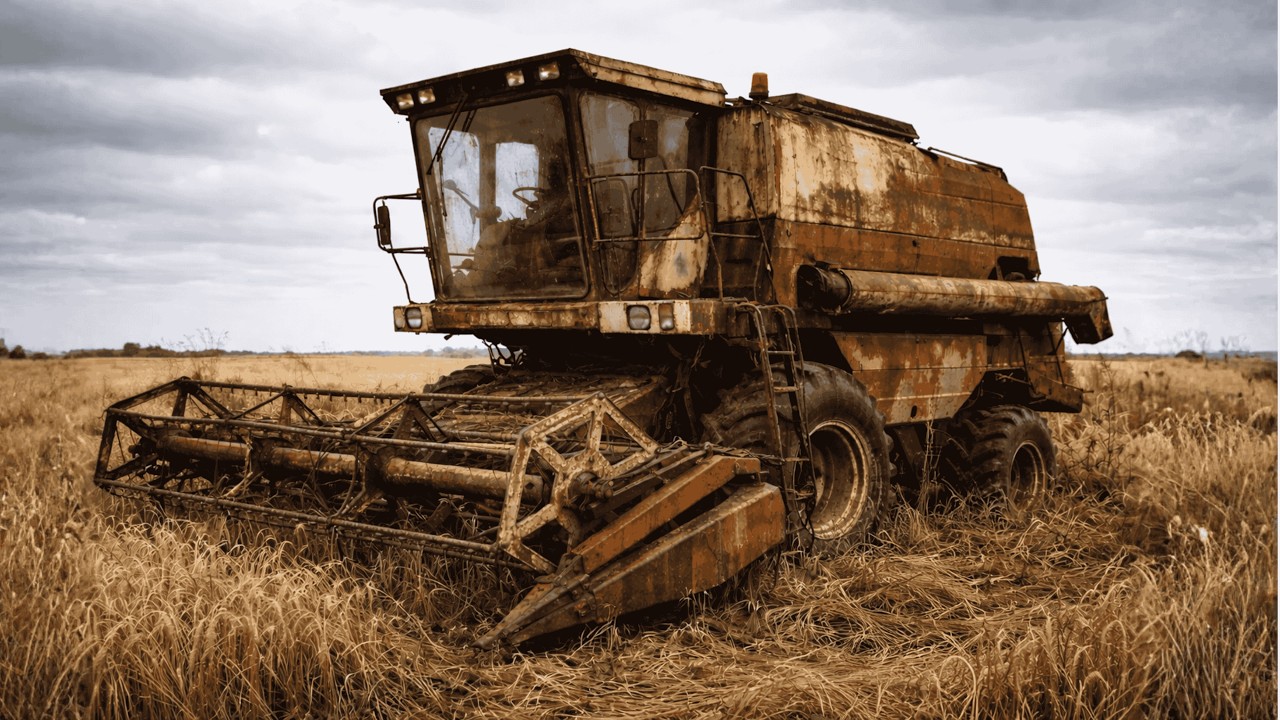 Rusty Harvester Complete Restoration | Engine Rebuild