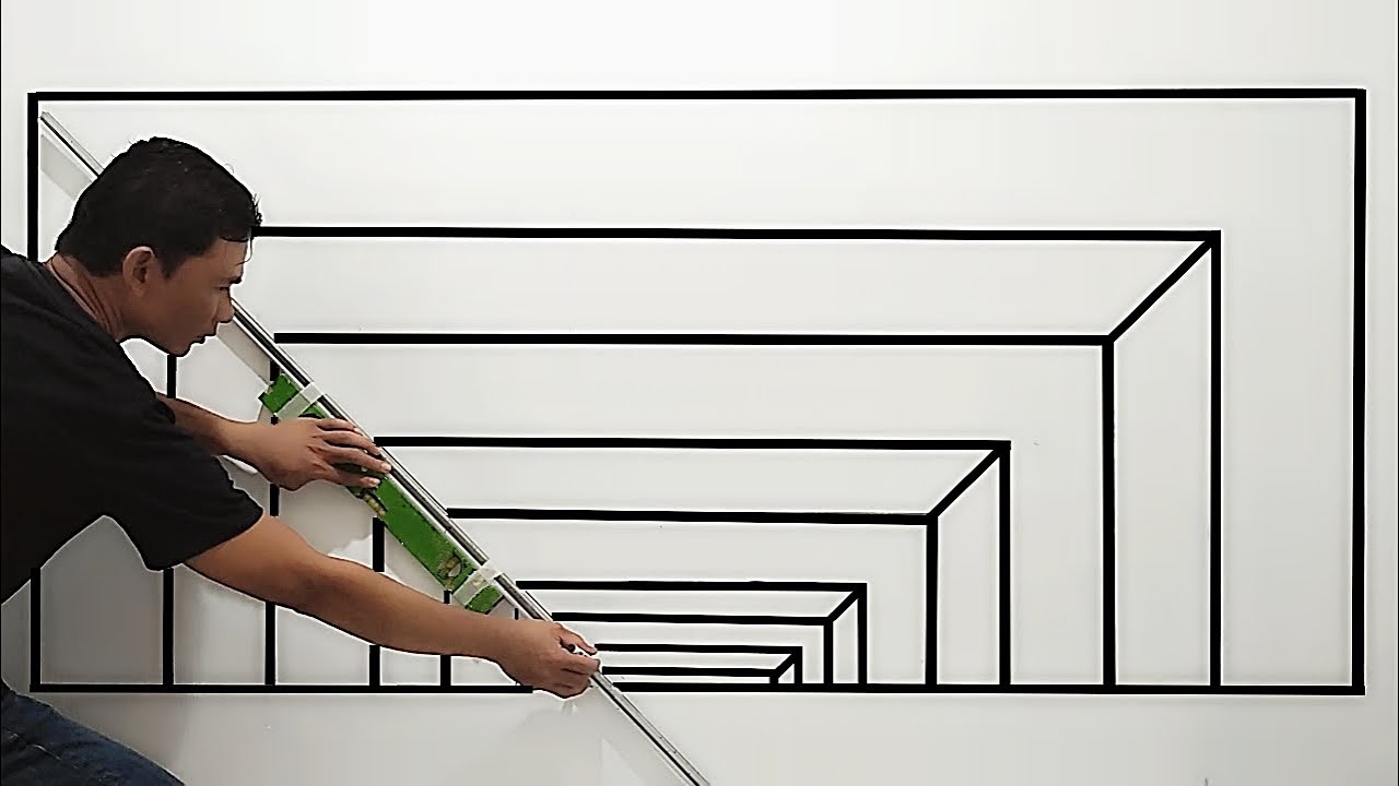 3D WALL PAINTING FOR INTERIOR DESIGN | HOW TO MAKE 3D WALL ART | 3D WALL DECORATION | CAT TEMBOK 3D