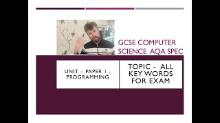 GCSE Computer Science AQA - Programming paper - All key words