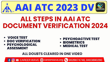 AAI ATC DOCUMENT VERIFICATION FULL DETAILS | ALL DOUBTS | PSYCOLOGICAL ASSESMENT AND MEDICAL TEST