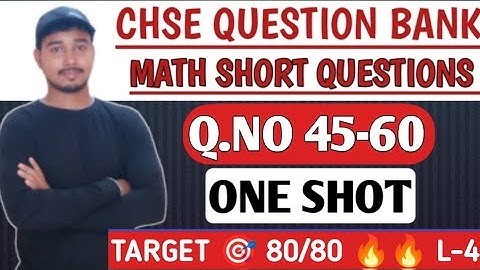 QUESTION BANK BY CHSE || SHORT QUESTIONS || Q.no (45-60) || ଓଡ଼ିଆ ରେ #chse #chseodisha #questionbank