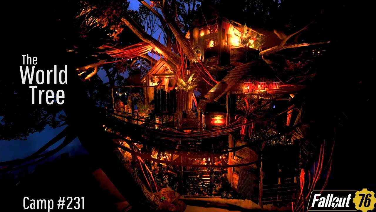 Fallout 76 Camp Build | The World Tree | Tanagra Town // Immersive // Scrappy // Sky Camp