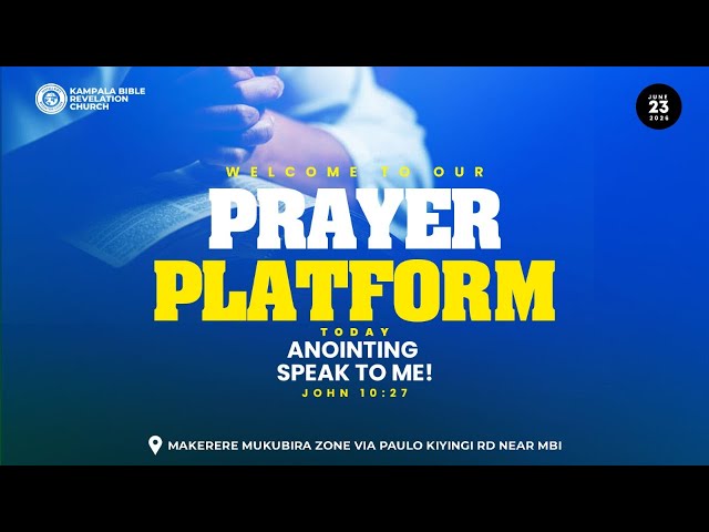 Tuesday Prayer Platform || Anointing Speak To Me