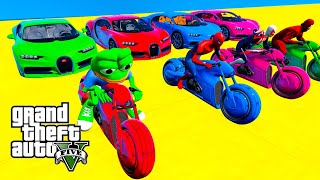 GTA V Epic Car Racing On Super Cars Boats Planes and Off Road Map Stunt Challenge