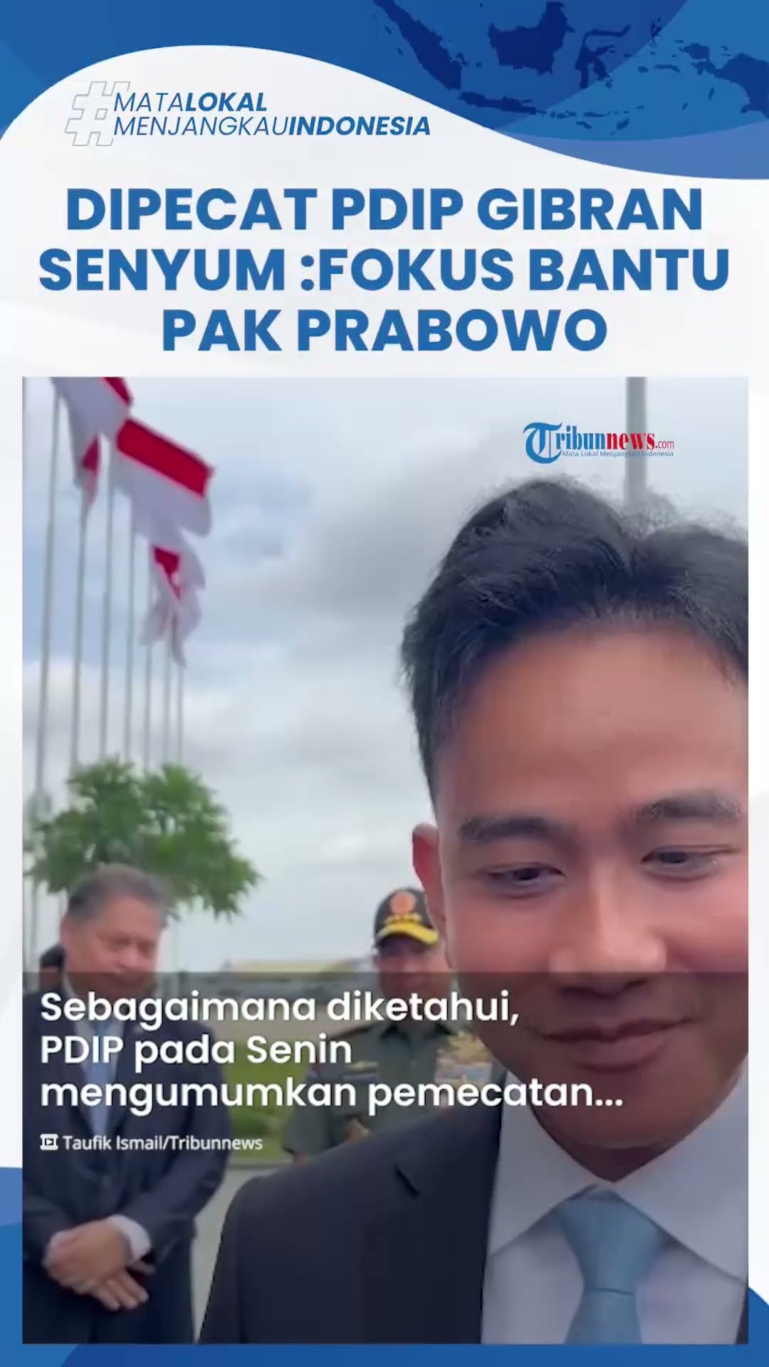 Reaksi Gibran Senyum-senyum Merespons Pemecatan Dirinya dari PDIP: Akan Lebih Fokus Bantu Presiden