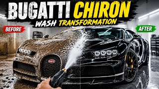 Bugatti Chiron Restoration 😍 | Satisfying Car Wash Transformation in 4K 🚗✨ 