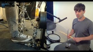 Fast Doubles - Kick (Bass) Drum Technique: Toe Toe, Slide & Heal Toe (In Slow Motion)