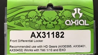 AX31182 Axial Front Diff Locker for Yeti - Assembly/Installation Gmc Sonoma Front Diff Locker