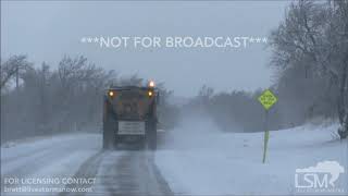 1-3-19 SW Oklahoma - Large Flakes - Heavy Snow Covered Roads