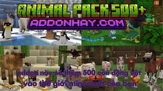 500 CON ĐỘNG VẬT MỚI KHI BẠN CÀI ADDON NÀY!ADDON HAY CHO MCPE 1.21 screenshot 2