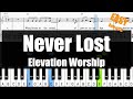 🎹Elevation Worship - Never Lost (Key of C) | Sheet   Lyrics   Chords Piano Easy Tutorial🎹