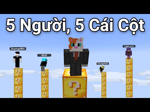 5 Guys, 5 Lucky Block Pillars