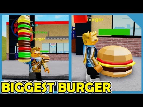 Eating The Biggest Burger In Roblox Hamburger City Simulator Youtube - huge expansions roblox fast food simulator 6