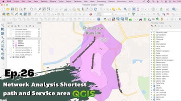 QGIS Tutorials 026 Network Analysis Shortest path and Service area