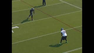 Brandon Browner 1on1 man to man reps for the Seattle Seahawks