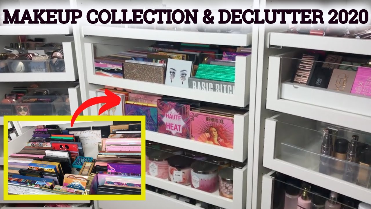 Organizing my HUGE makeup collection 2020 *SATISFYING* + Makeup collection tour