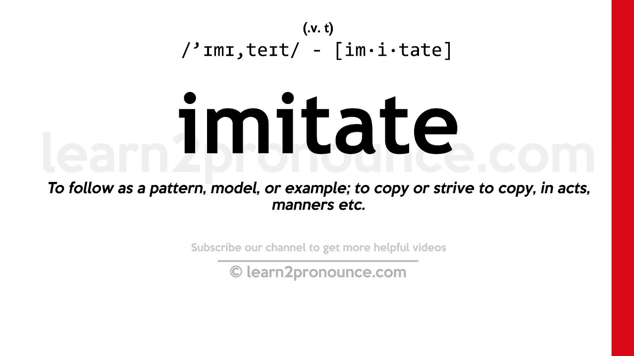 How to pronounce Imitate English pronunciation YouTube