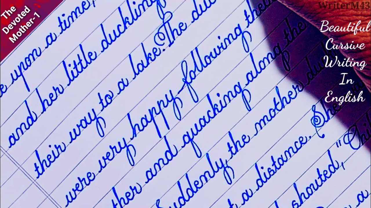 The devoted mother-1 | Fair cursive writing | Handwriting sudhar ...