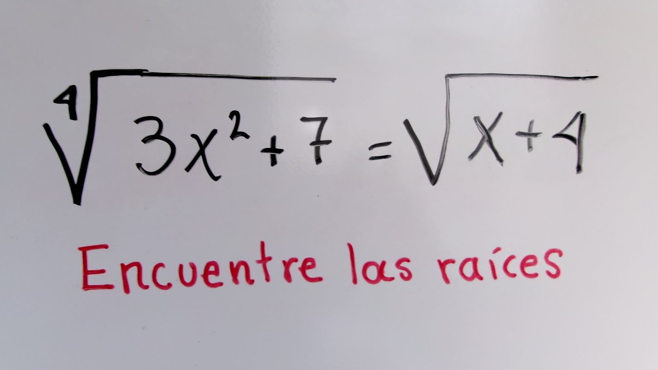 Raíces de ecuaciones. Ecuaciones radicales. Ecuación intrínsecamente cuadrática.