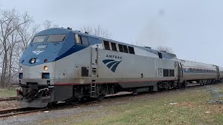 Amtrak 63 - Amtrak 119 crossing into canada