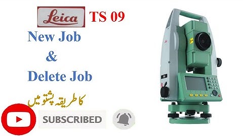 How to Make a New Job and Delete Job in Leica TS 09 Total Station in Pashto 1st Video Saqib Ullah