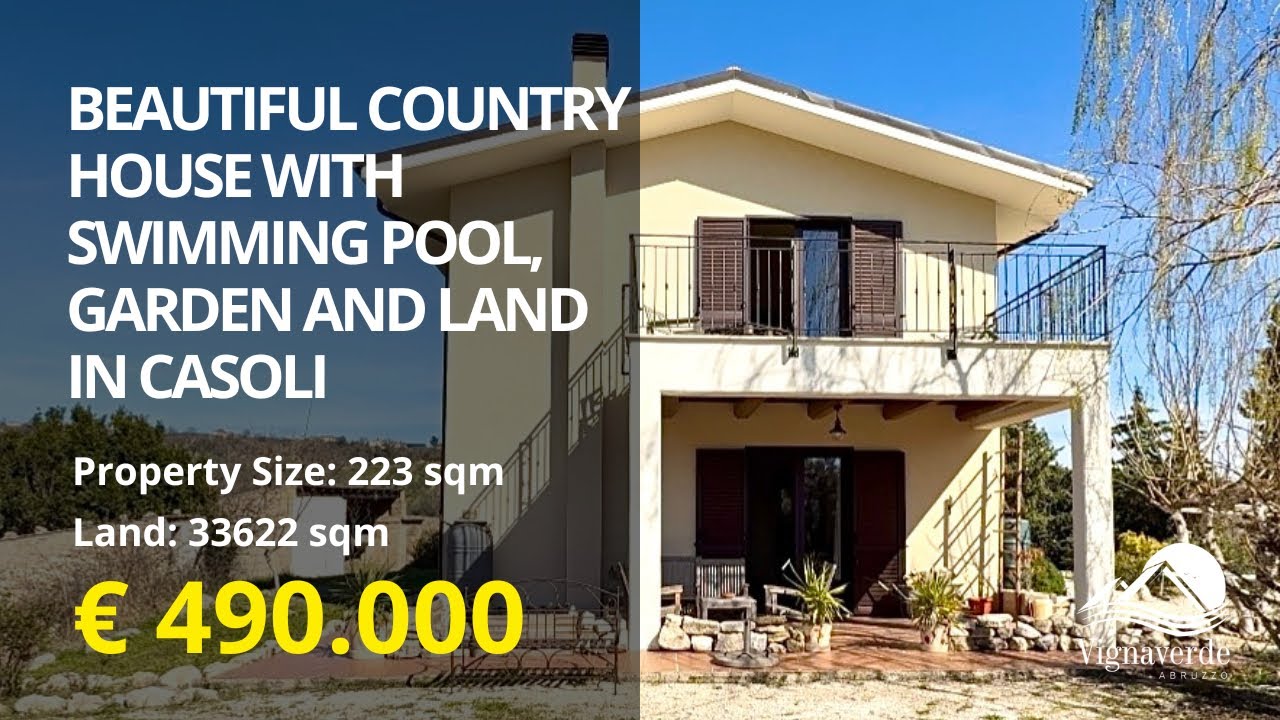 𝐁𝐞𝐚𝐮𝐭𝐢𝐟𝐮𝐥 𝐂𝐨𝐮𝐧𝐭𝐫𝐲 𝐇𝐨𝐮𝐬𝐞 𝐰𝐢𝐭𝐡 𝐒𝐰𝐢𝐦𝐦𝐢𝐧𝐠 𝐏𝐨𝐨𝐥 | 𝐄𝐜𝐨-𝐅𝐫𝐢𝐞𝐧𝐝𝐥𝐲 | 𝐁𝐮𝐲 𝐚 𝐇𝐨𝐮𝐬𝐞 𝐢𝐧 𝐈𝐭𝐚𝐥𝐲 | € 𝟒𝟗𝟎.𝟎𝟎𝟎