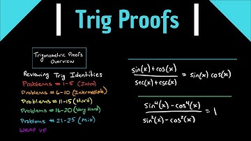 Trigonometric Proofs || Pre-Calculus Tutorial || Verifying Trigonometric Identities