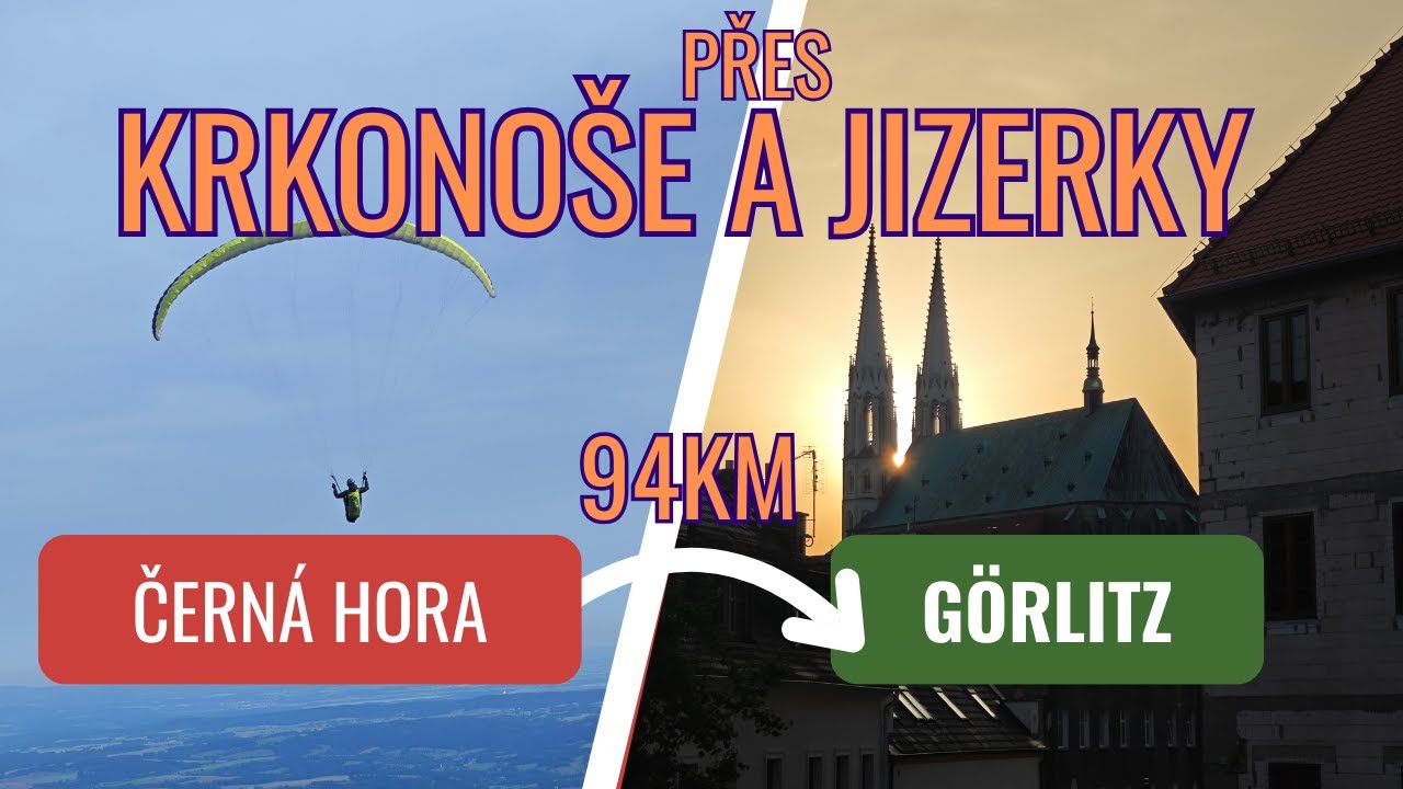 Odlet z Černé hory do Görlitzu, 94km