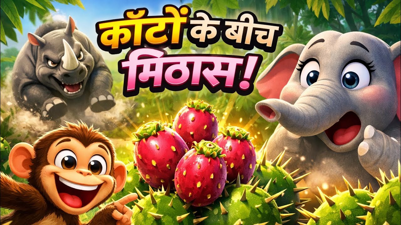 The Sweet Fruit Trap 🍓 | Monkey & Elephant Jungle Adventure | Kids Cartoon Story 