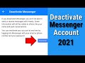 How to Temporarily Deactivate Messenger Account 2021