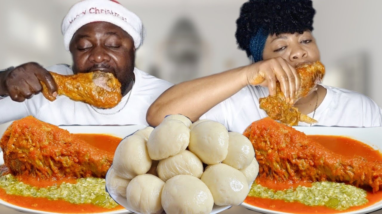 ASMR BIG BITES CHALLENGE/ VLOGMAS ДЕНЬ 2/FUFU + ИНДЕЙКА С ПЕРЦЕМ И БАМИЕЙ