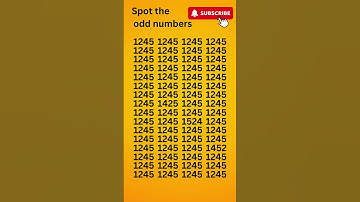 Odd Number Challenge! Can You Find Them All  | Fun Math Quiz