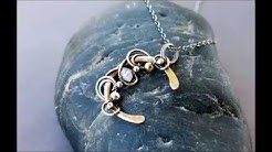 Wire Wrapping Tutorial - Mini Moon Pendant Sterling silver moonstone