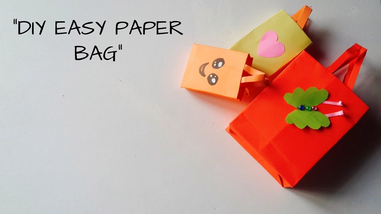 DIY EASY PAPER BAG PAPER BAG EASY ORIGAMI HOW TO MAKE A PAPER BAG