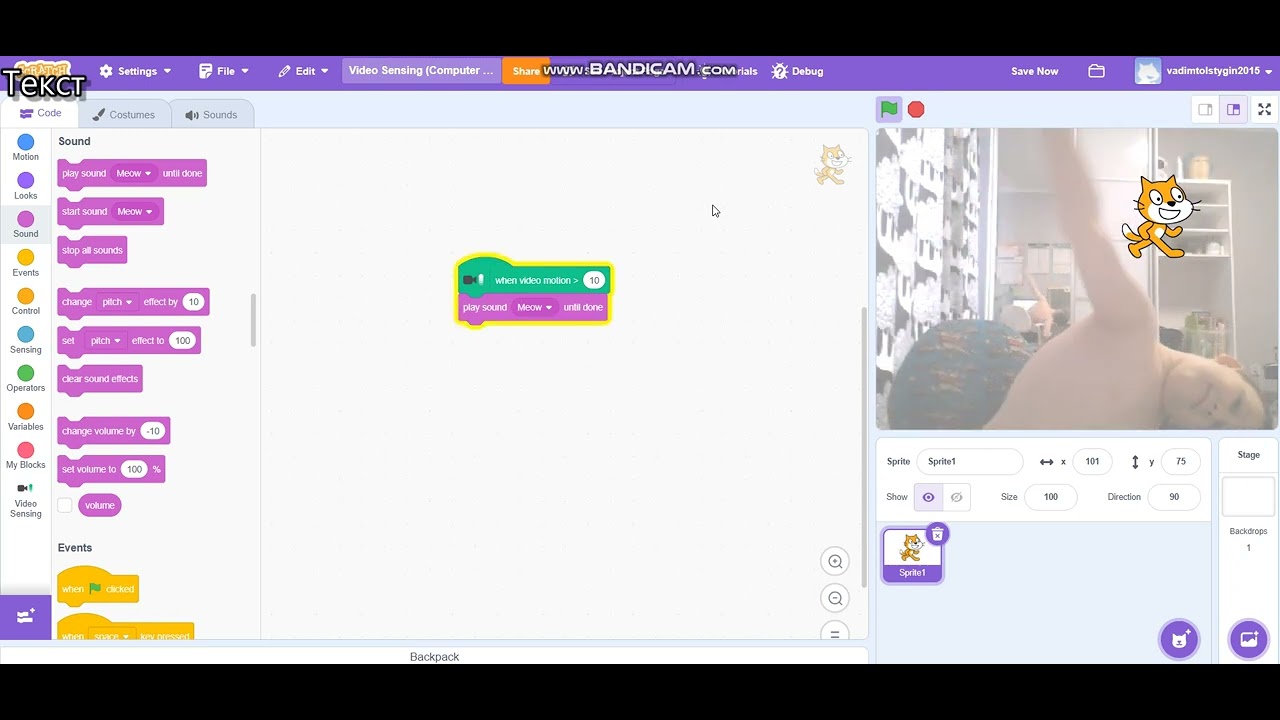 Video Sensing on Scratch (LOUDER and Voice) - YouTube