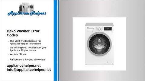 Beko Washer Error Codes