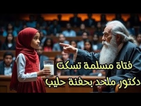 فتاة مسلمة ت سكت دكتور ملحد ا بحفنة حليب الرد الصادم بمنطق الحليب