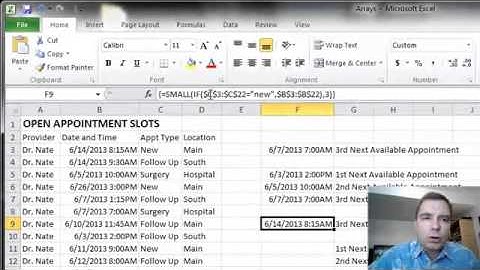 Excel Video 360 Using Arrays with SMALL, Part 1