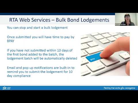 RTA Webinar: Introducing the Bulk Bond Lodgement Web Service